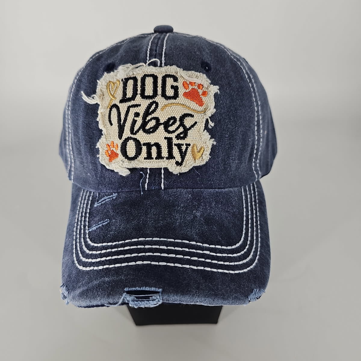Dog Vibes Only Distressed Vintage Cap