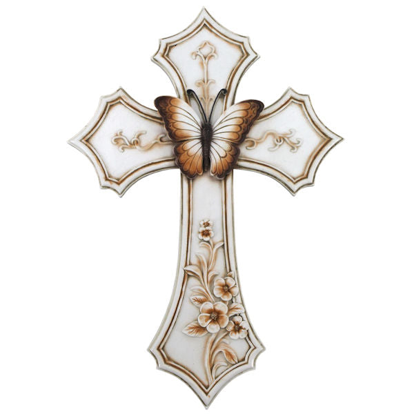 Butterfly White Cross
