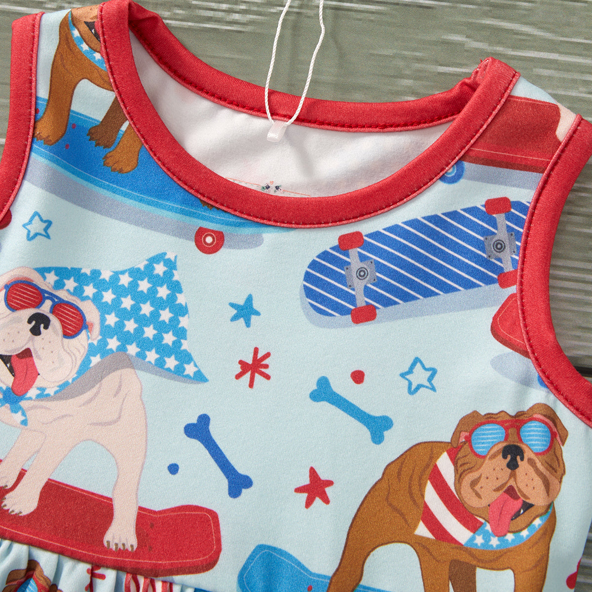 Red, White & Blue Crew - Girl Romper