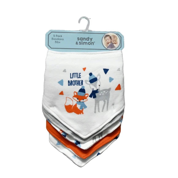 5Pk lil Brothers Bandana Bibs
