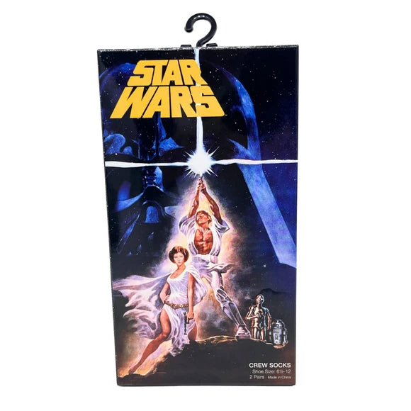 2 Pack Assorted Men's Gift Ready Star Wars Crew Socks