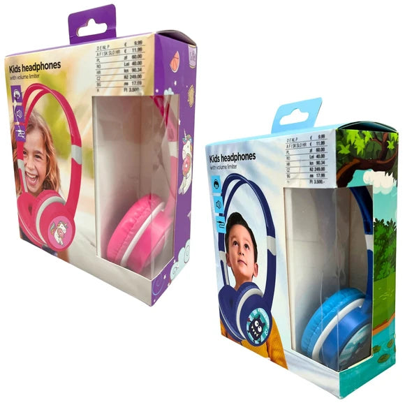 Kids Headphones with Volume Limiter (Pink or Blue)