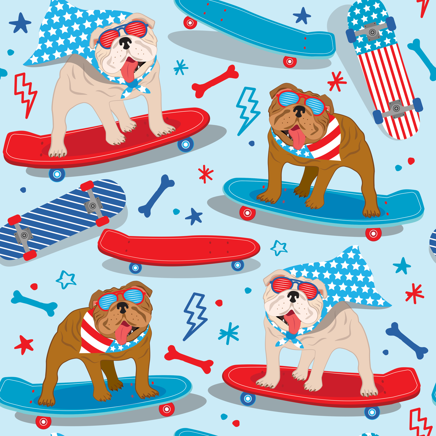 Red, White & Blue Crew - Girl Romper