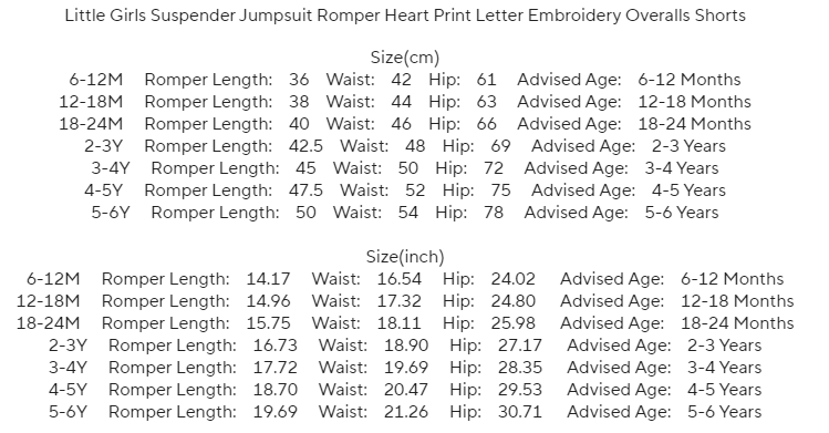 Princess Heart Print Letter Embroidery Shorts Playsuits