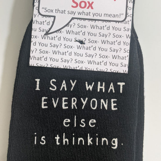 I SAY WHAT EVERYONE else is thinking