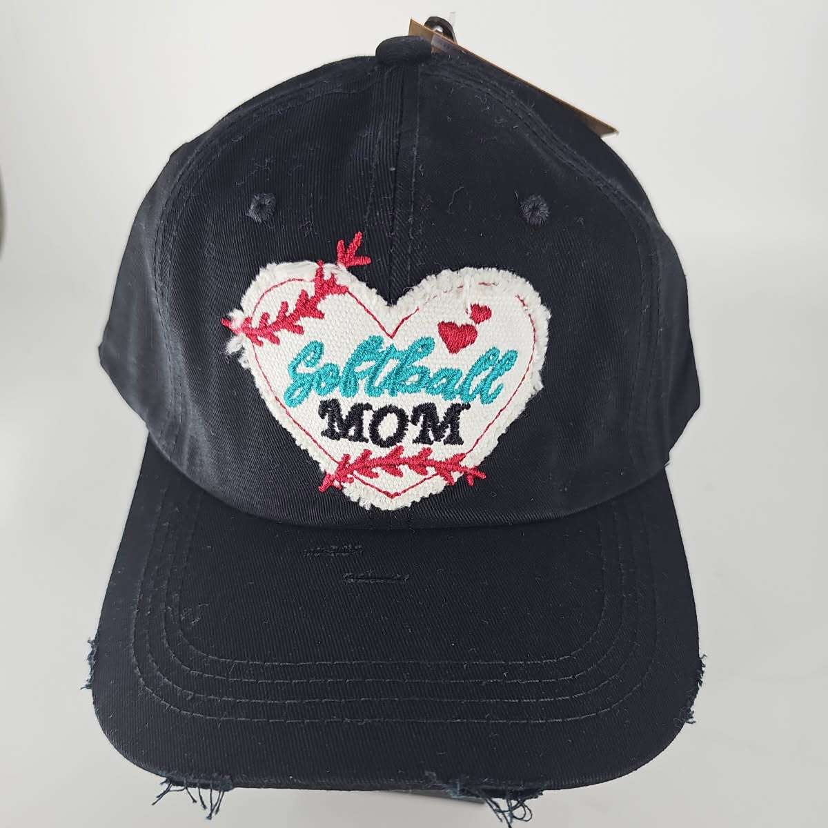 Softball Mom Distressed Vintage Cap