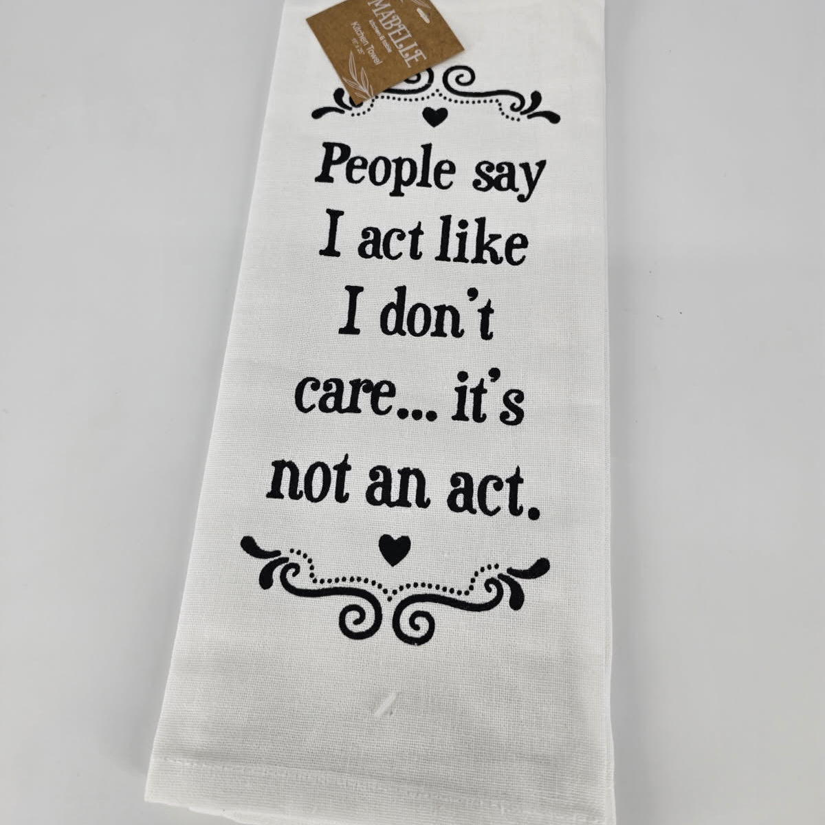 People say I act like I don't care...it's not an act.