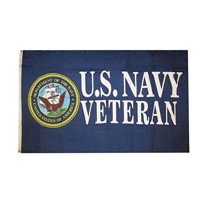 U.S. Navy Veteran Seal 3X5 Flag
