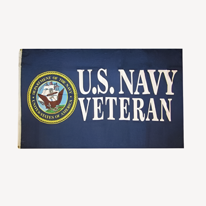 U.S. Navy Veteran Seal 3X5 Flag