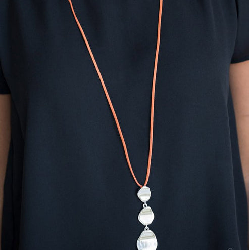 Embrace The Journey Orange Necklace