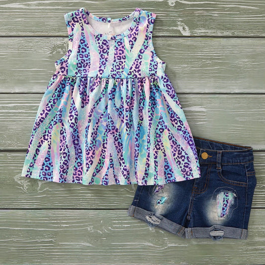 Safari Shimmer - Denim Set