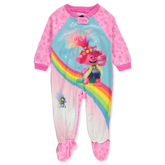 Trolls Rainbow Moxie One Piece Footed Pajama