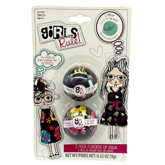 Girl's Rule 2 Piece Fruit Scented Lip Balm Set