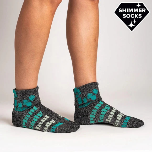 Sock It To Me Turn Cuff Crew Socks in Plant Lady Theme