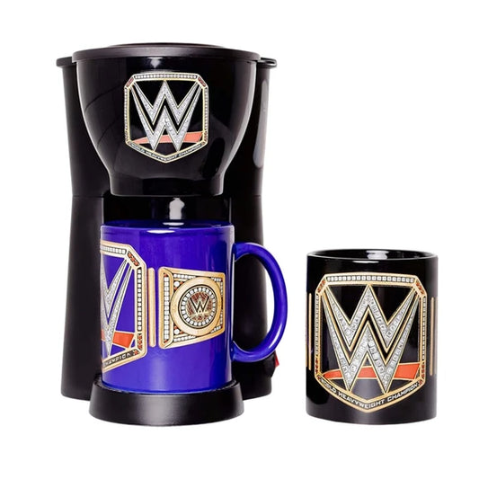 WWE Championship Coffee Maker with 2 Mugs