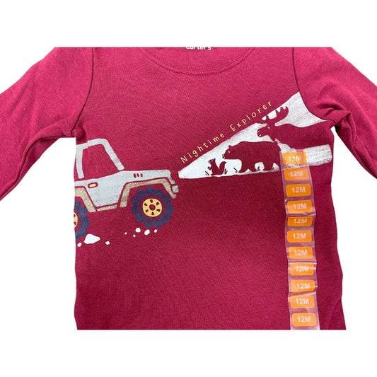 Carter's Baby Red Onesie with Animal Design