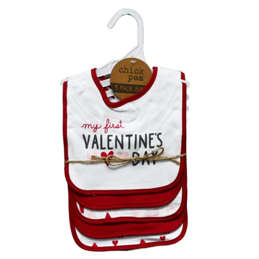 My First Valentines Bib 5 Pack