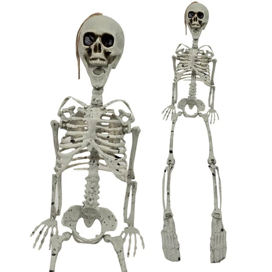 35“ Hanging Poseable Plastic Skeleton Decorative Prop