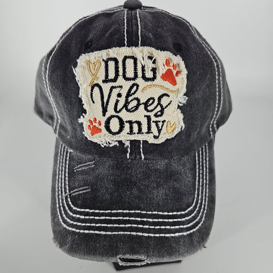 Dog Vibes Only Distressed Vintage Cap