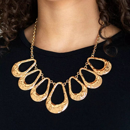 Teardrop Envy Gold Necklace